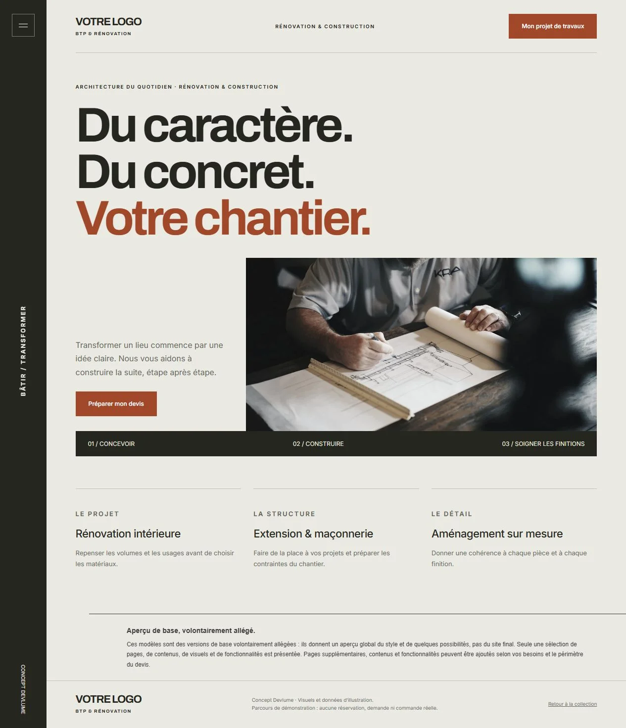 Aperçu du concept Matière, BTP & rénovation